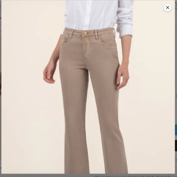 Kelsey High Rise Ankle Flare Stone Cut from the Cloth O - Picture 3 of 5